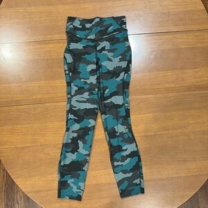 Lululemon leggings.  Size 4.  Green, grey, black camo